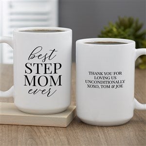 Bonus Mom Personalized Coffee Mug 15 oz.- White - 40119-L