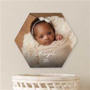Through the Years Personalized Photo Tile- Hexagon 8x9 - 40147-H