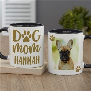 Dog Mom Personalized Coffee Mug 11 oz.- Black - 40166-B