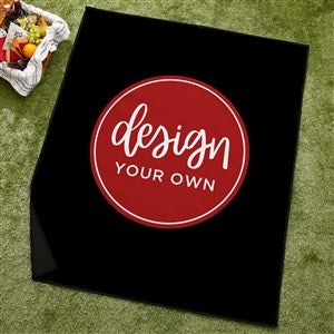 Design Your Own Personalized Picnic Blanket - Black - 40178-B