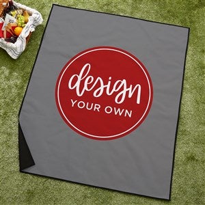 Design Your Own Personalized Picnic Blanket - Grey - 40178-G