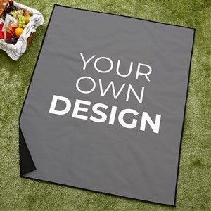 Design Your Own Personalized Picnic Blanket - Grey - 40178-G