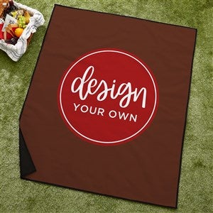 Design Your Own Personalized Picnic Blanket - Brown - 40178-BR