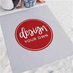 Design Your Own Personalized Beach Blanket- Grey - 40185-G
