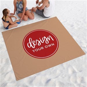 Design Your Own Personalized Beach Blanket- Tan - 40185-T