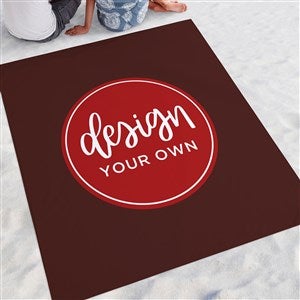 Design Your Own Personalized Beach Blanket- Brown - 40185-BR