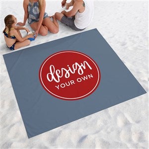 Design Your Own Personalized Beach Blanket- Slate Blue - 40185-SB