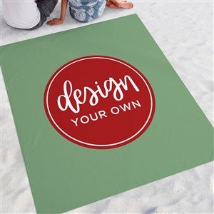 Design Your Own Personalized Beach Blanket- Sage Green - 40185-SG