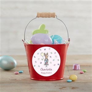 Easter philoSophies®  Personalized Mini Treat Bucket-Red - 40212-R