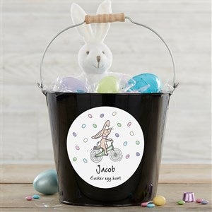 Easter philoSophies® Personalized Large Treat Bucket-Black - 40212-BL