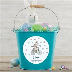 Easter philoSophies® Personalized Large Treat Bucket-Turquoise - 40212-TL