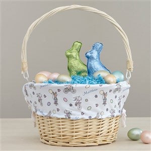 Easter philoSophies® Personalized Natural Easter Basket with Folding Handle - 40213-N
