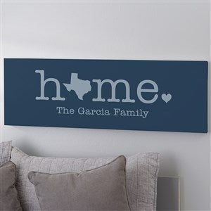 Home State Personalized Canvas Print- 8" x 24" - 40216-8x24