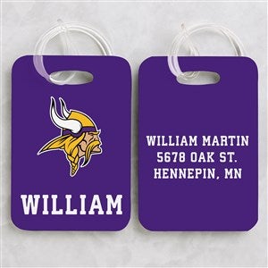 NFL Minnesota Vikings Personalized Luggage Tag 2 Pc Set - 40238