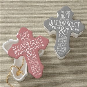 First Communion Personalized Cross Box - 40267
