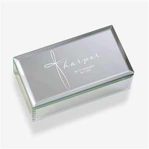 Holy Name Engraved Mirrored Jewelry Box - 40274-S