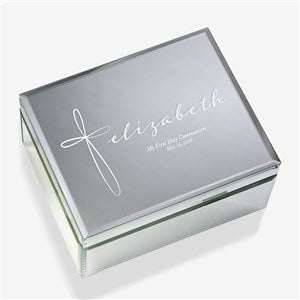 Holy Name Engraved Mirrored Jewelry Box-Large - 40274-L