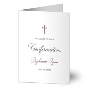 Confirmation Cross Personalized Greeting Card - 40289