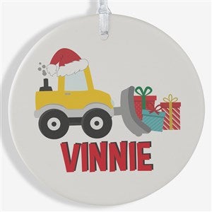 Construction  Monster Truck Personalized Ornament- 3.75 Matte - 1 Sided - 40311-1L