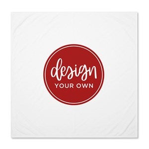 Design Your Own Personalized Baby Receiving Blanket- White - 40326-W