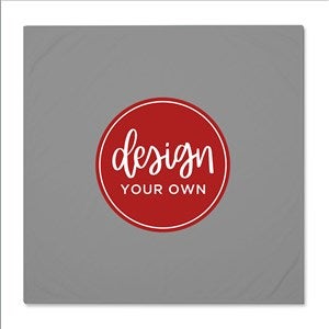 Design Your Own Personalized Baby Receiving Blanket- Grey - 40326-G