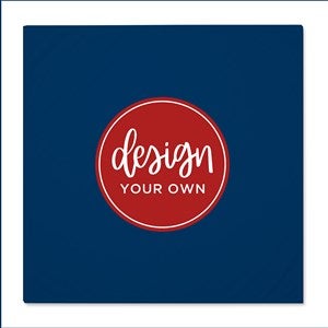 Design Your Own Personalized Baby Receiving Blanket- Navy Blue - 40326-NB