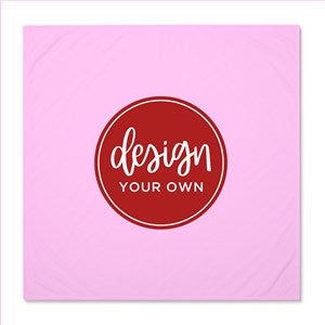 Design Your Own Personalized Baby Receiving Blanket- Pastel Pink - 40326-PP