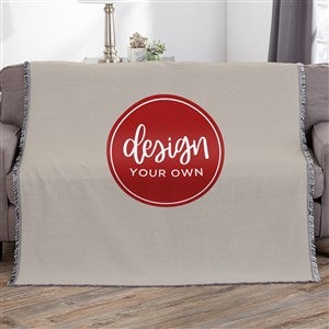 Design Your Own Personalized 56x60 Woven Throw- Tan - 40366-T