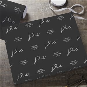 Drawn Together By Love Personalized Wrapping Paper Roll - 6ft Roll - 40421-R
