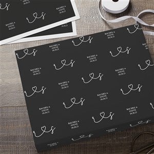 Drawn Together By Love Personalized Wrapping Paper Sheets - Set of 3 - 40421-S