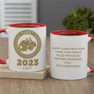 Lunar New Year Personalized Coffee Mug 11 oz.- Red - 40439-R