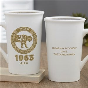 Lunar New Year Personalized Latte Mug 16 oz.- White - 40439-U