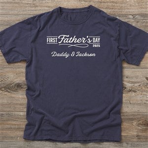 Daddys First Fathers Day Personalized Hanes® Adult ComfortWash™ T-Shirt - 40444-CWT