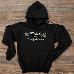 Daddy's First Father's Day Personalized Hanes® Adult Hooded Sweatshirt - 40445-BS
