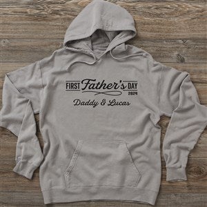 Daddys First Fathers Day Personalized Hanes® Adult ComfortWash™ Hoodie - 40445-CWHS