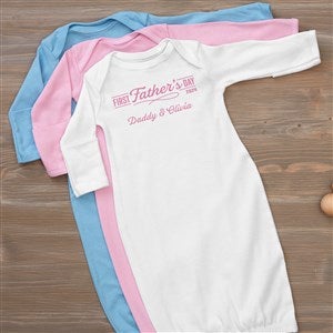 Daddys First Fathers Day Personalized Baby Gown - 40446-G