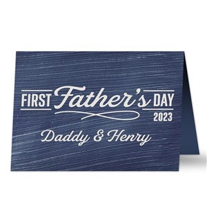 Daddy's First Father's Day Personalized Greeting Card - 40450