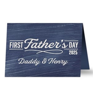 Daddys First Fathers Day Personalized Greeting Card - 40450