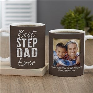 Best Step Dad Personalized Photo Coffee Mug 11 oz.- White - 40462-S