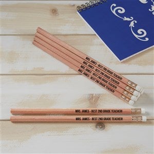 Teacher Natural Cedar Wood Personalized Pencil Set of 12 - 40466