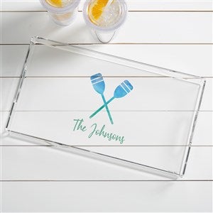 Seaside Watch Personalized Acrylic Serving Tray - 40495