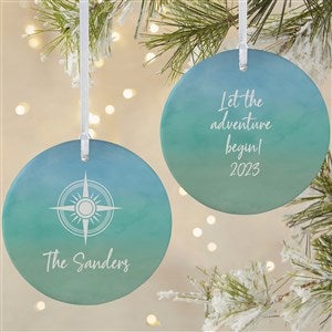 Seaside Watch Personalized Ornament- 3.75 Matte - 2 Sided - 40500-2L