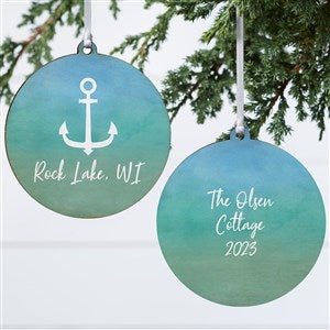 Seaside Watch Personalized Ornament- 3.75 Wood - 2 Sided - 40500-2W