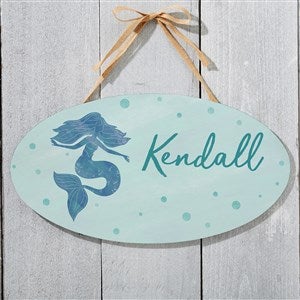 Mermaid Kisses Personalized Oval Wood Sign - 40502