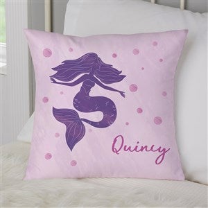 Mermaid Kisses Personalized 14 Velvet Throw Pillow - 40505-SV