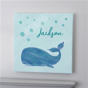 Whale Wishes Personalized Canvas Print - 12" x 12" - 40515-12x12