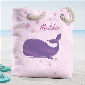 Whale Wishes Personalized Terry Cloth Beach Bag- Large - 40519-L