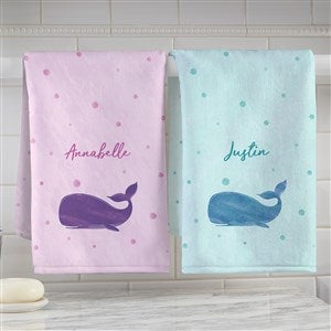 Whale Wishes Personalized Hand Towel - 40523