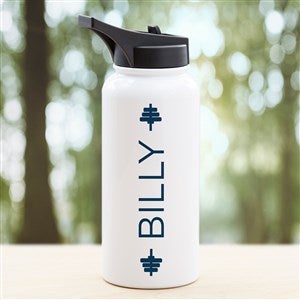 Fitness Fan Personalized Double-Wall Vacuum Insulated 32 oz. Water Bottle - 40533-L
