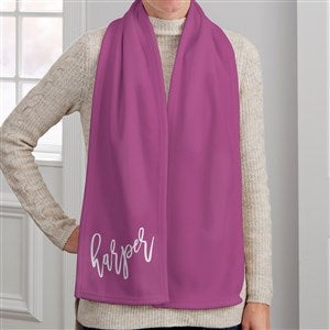 Trendy Script Personalized Womens Fleece Scarf - 40559-F